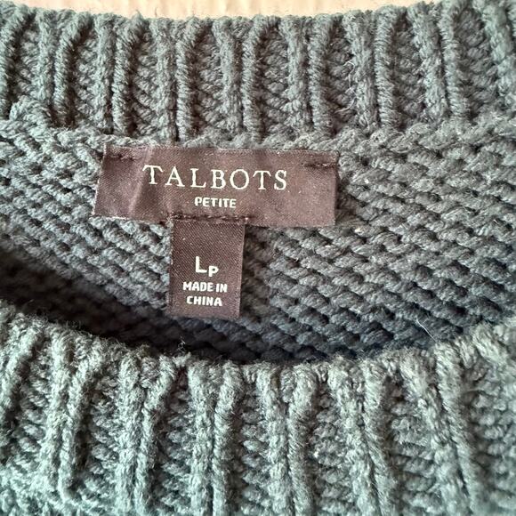 Talbots size L/P Green Yellow Warm pullover sweater size L/P - Picture 2 of 8